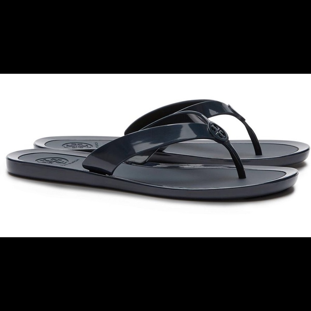 Tory Burch Logo Jelly Thong Sandal